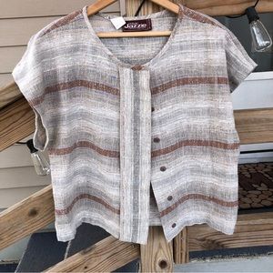 🌼Italian Made Cropped Blouse Size 10